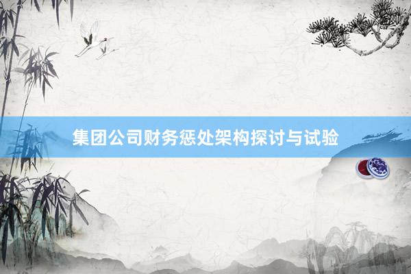 集团公司财务惩处架构探讨与试验